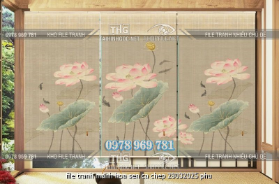 file tranh manh hoa sen ca chep 28032025 phu