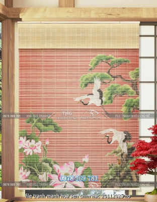 file tranh manh hoa sen chim hac 20112025 ho