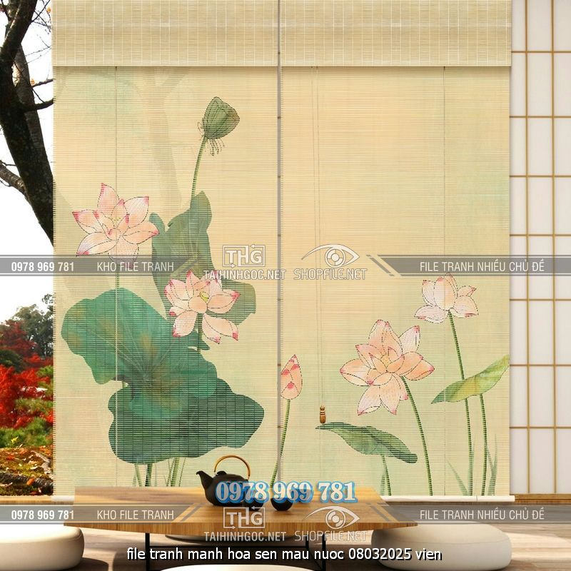file tranh manh hoa sen mau nuoc 08032025 vien