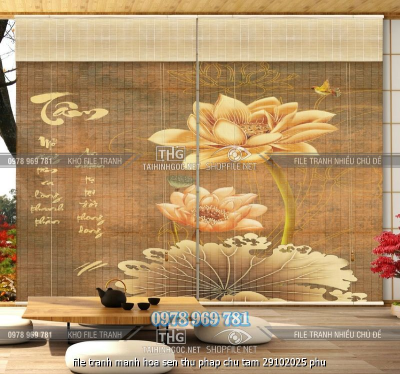file tranh manh hoa sen thu phap chu tam 29102025 phu