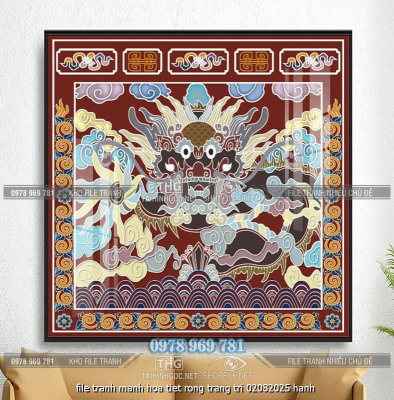 file tranh manh hoa tiet rong trang tri 02082025 hanh