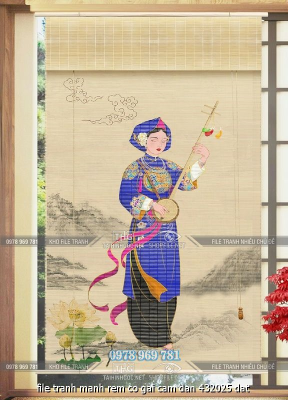 file tranh manh rem co gai cam dan 432025 dat