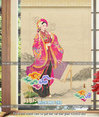 file tranh manh rem co gai det vai dan gian 432025 dat