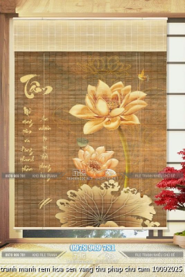 file tranh manh rem hoa sen vang thu phap chu tam 10092025 phu