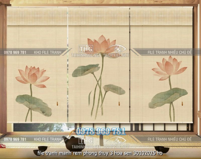 file tranh manh rem phong thuy 3 hoa sen 30102025 ho