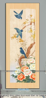file tranh manh rem phong thuy chim hoa mau don va canh mai 14102025 hanh
