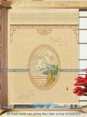 file tranh manh rem phong thuy chim va hoa 04102025 h