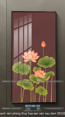 file tranh manh rem phong thuy hoa sen nen nau dam 09102025 thanh