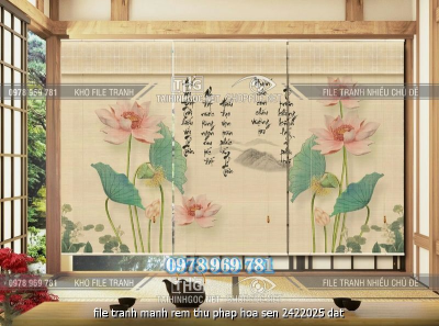 file tranh manh rem thu phap hoa sen 2422025 dat