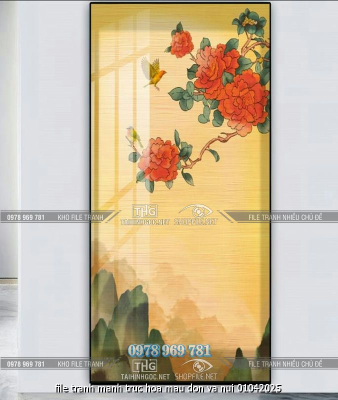 file tranh manh truc hoa mau don va nui 01042025