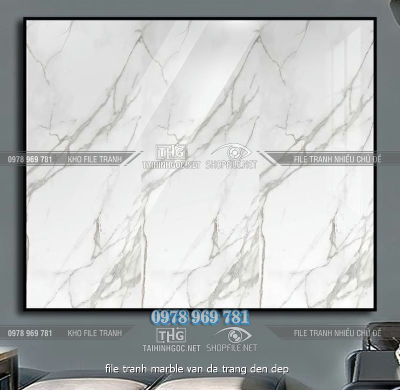 file tranh marble van da trang den dep