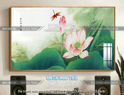 file tranh mau nuoc hoa sen hong chuon chuon 04082025 hanh