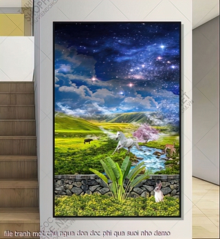 file tranh mot chu ngua don doc phi qua suoi nho