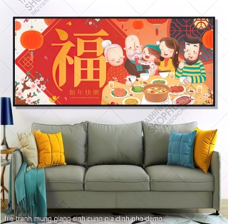 tranh cong giao file tranh mung giang sinh cung gia dinh nho