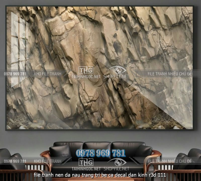 file tranh nen da nau trang tri be ca decal dan kinh r3d 111