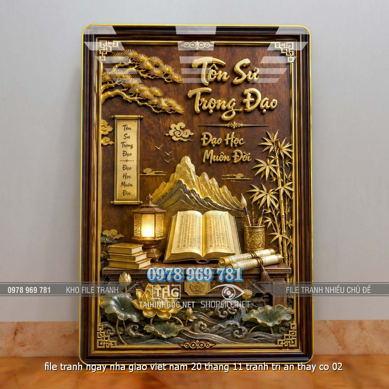 file tranh ngay nha giao viet nam 20 thang 11 tranh tri an thay co 02