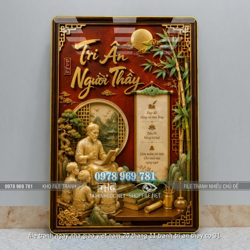 file tranh ngay nha giao viet nam 20 thang 11 tranh tri an thay co 31