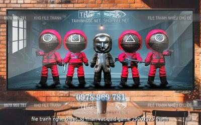 file tranh nghe thuat 3d nhan vat quid game 29102025 thanh