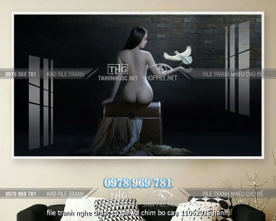 file tranh nghe thuat co gai va chim bo cau 11062025 hanh