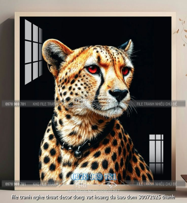 file tranh nghe thuat decor dong vat hoang da bao dom 30072025 thanh