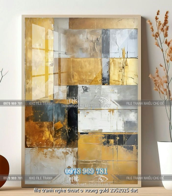 file tranh nghe thuat o vuong gold 2952025 dat