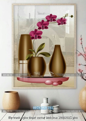 file tranh nghe thuat vector binh hoa 30092025 phu