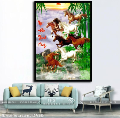 file tranh ngua bat ma 127x180