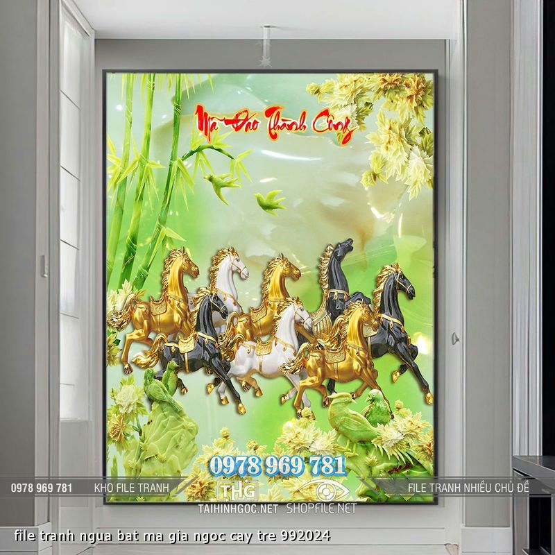 file tranh ngua bat ma gia ngoc cay tre 992024