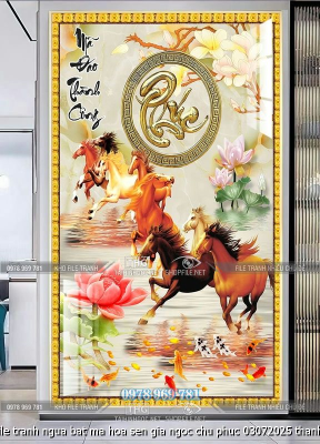 file tranh ngua bat ma hoa sen gia ngoc chu phuc 03072025 thanh