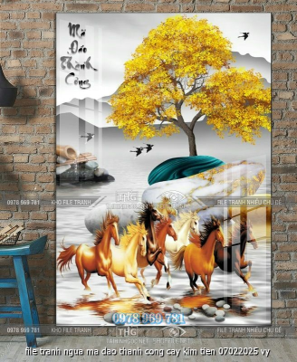 file tranh ngua ma dao thanh cong cay kim tien 07022025 vy