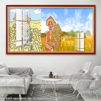 file tranh nguoi nong dan thu hoach lua 27112023