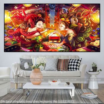 file tranh nha hang quan nhau lau nuong bbq 0212232023