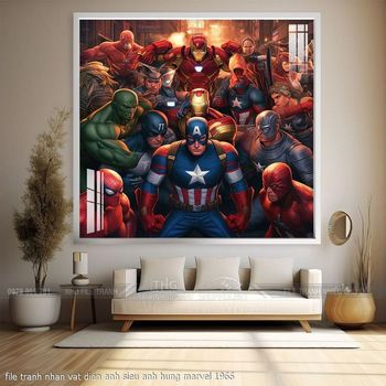 file tranh nhan vat dien anh sieu anh hung marvel 1966