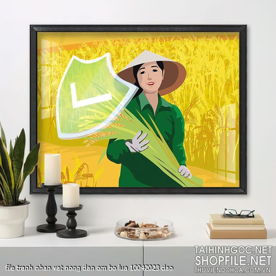 file tranh nhan vat nong dan om bo lua 10042023 dao