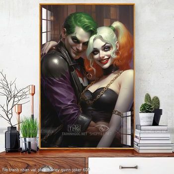 file tranh nhan vat phim harley quinn joker 600