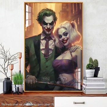 file tranh nhan vat phim harley quinn joker 76