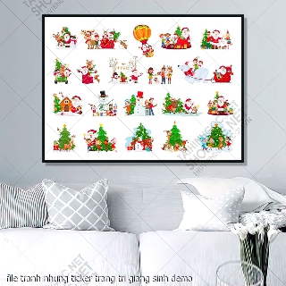 tranh cong giao file tranh nhung ticker trang tri giang sinh
