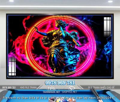 file tranh nu than bida bi da bi a billiards dep den dien led neon 04062024 t1