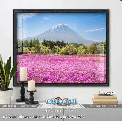 file tranh nui phu si nhat ban canh dong hoa 07082024