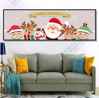 tranh cong giao file tranh ong gia noel cung vui giang sinh voi em be