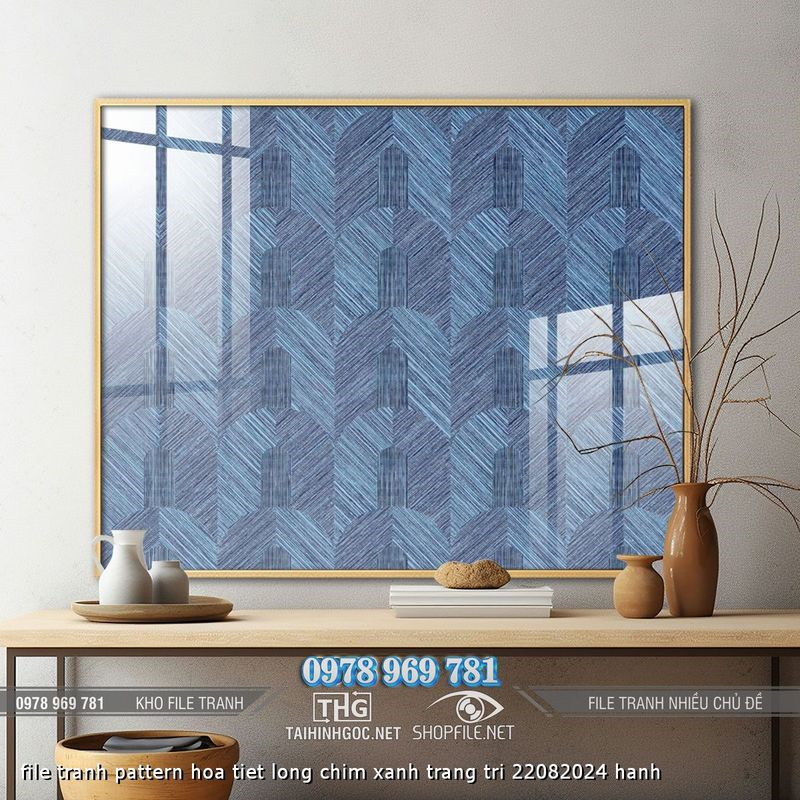 file tranh pattern hoa tiet long chim xanh trang tri 22082024 hanh