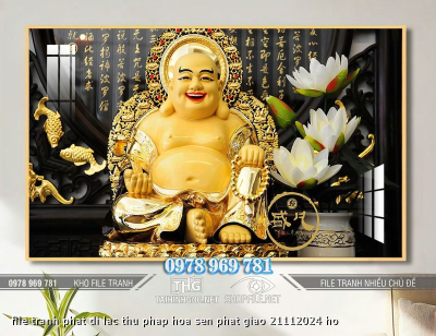 file tranh phat di lac thu phap hoa sen phat giao 21112024 ho