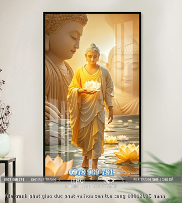 file tranh phat giao duc phat va hoa sen toa sang 10012025 hanh