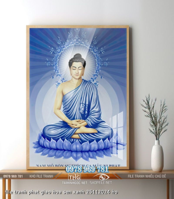 file tranh phat giao hoa sen xanh 25112024 ho