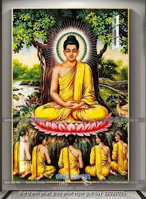 file tranh phat giao phat ngoi goc cay 22032025