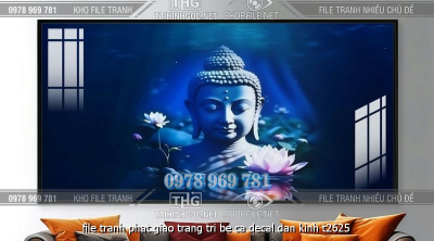 file tranh phat giao trang tri be ca decal dan kinh t2625
