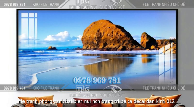 file tranh phong canh bai bien nui non trang tri be ca decal dan kinh 012