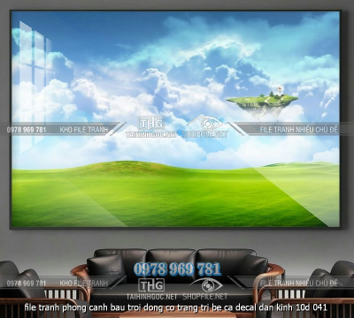 file tranh phong canh bau troi dong co trang tri be ca decal dan kinh 10d 041