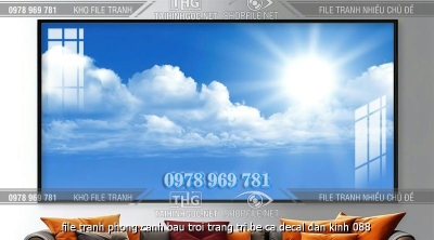 file tranh phong canh bau troi trang tri be ca decal dan kinh 088