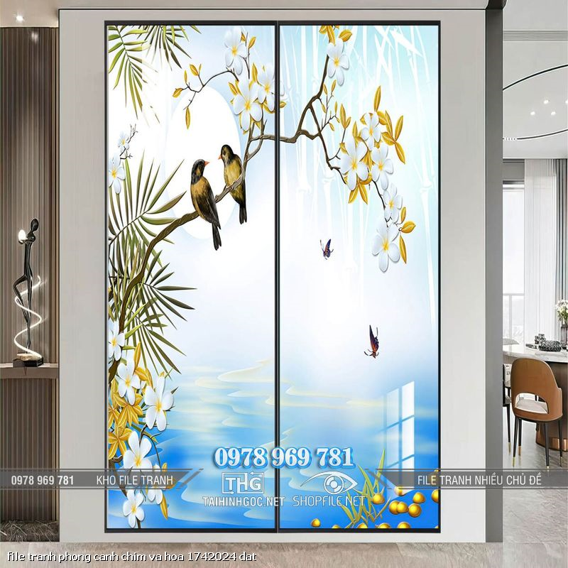 file tranh phong canh chim va hoa 1742024 dat